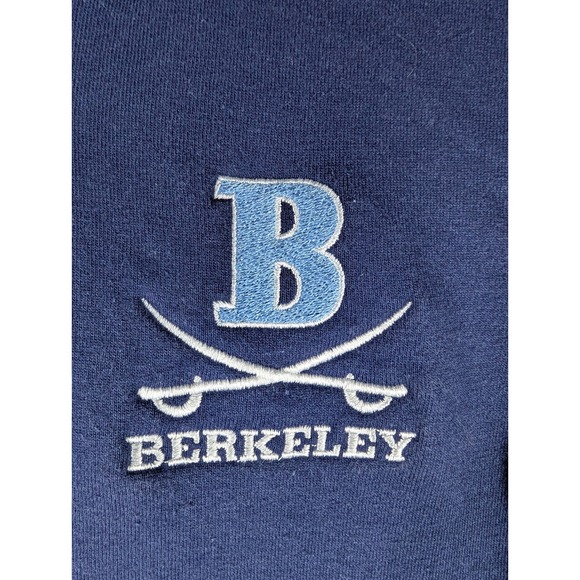 Holloway Youth Berkeley "B" Varsity Letterman Jacket Navy/Gray - Picture 6 of 14